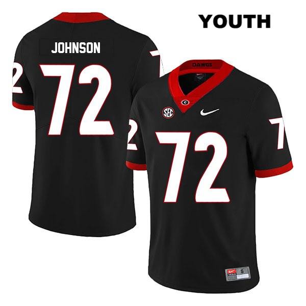 Georgia Bulldogs Youth Netori Johnson #72 NCAA Legend Authentic Black Nike Stitched College Football Jersey ZYW8156SW
